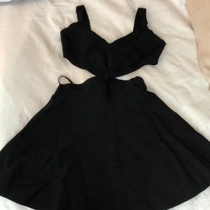 BCBG Elyzabeth cross cutout dress worn once!!!!!